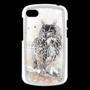 Coque Blackberry Q10 hibou en aquarelle