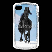 Coque Blackberry Q10 Cheval Friesian noir 100