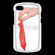 Coque Blackberry Q10 préservatif rouge