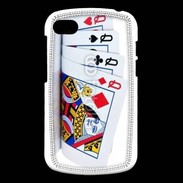 Coque Blackberry Q10 Carré de dames au poker
