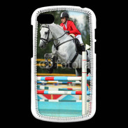 Coque Blackberry Q10 Jumping Equitation cheval gris