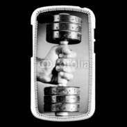 Coque Blackberry Q10 Passion Musculation en noir et blanc