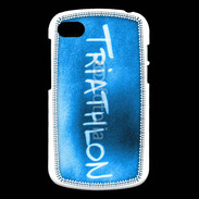 Coque Blackberry Q10 Triathlon sur fond bleu