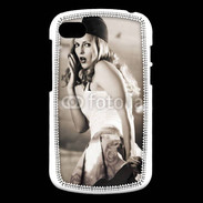 Coque Blackberry Q10 Femme avec fond avion