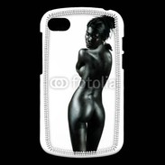 Coque Blackberry Q10 Femme nue body painting noir et blanc 3