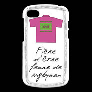 Coque Blackberry Q10 Femme de rugbyman Bonus offensif-défensif Blanc