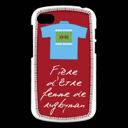 Coque Blackberry Q10 Femme de rugbyman Bonus offensif-défensif Rouge 2