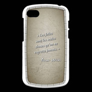 Coque Blackberry Q10 Les Folies Sepia Citation Oscar Wilde