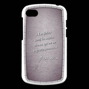 Coque Blackberry Q10 Les Folies Violet Citation Oscar Wilde
