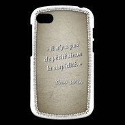 Coque Blackberry Q10 Pêché stupidité Sepia Citation Oscar Wilde