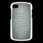 Coque Blackberry Q10 Portrait Ame Vert Citation Oscar Wilde