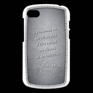 Coque Blackberry Q10 Survie valeur Noir Citation Oscar Wilde
