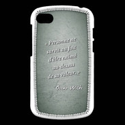 Coque Blackberry Q10 Survie valeur Vert Citation Oscar Wilde