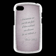 Coque Blackberry Q10 Survie valeur Rose Citation Oscar Wilde