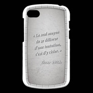 Coque Blackberry Q10 Tentation Gris Citation Oscar Wilde