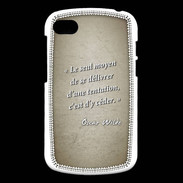Coque Blackberry Q10 Tentation Sepia Citation Oscar Wilde