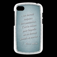 Coque Blackberry Q10 Toujours amoureux Turquoise Citation Oscar Wilde