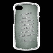 Coque Blackberry Q10 Toujours amoureux Vert Citation Oscar Wilde