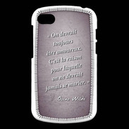 Coque Blackberry Q10 Toujours amoureux Violet Citation Oscar Wilde