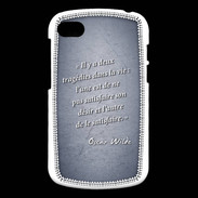 Coque Blackberry Q10 Tragédie Bleu Citation Oscar Wilde