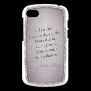 Coque Blackberry Q10 Tragédie Rose Citation Oscar Wilde