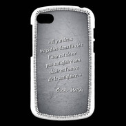Coque Blackberry Q10 Tragédie Noir Citation Oscar Wilde
