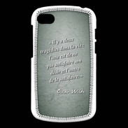 Coque Blackberry Q10 Tragédie Vert Citation Oscar Wilde
