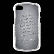 Coque Blackberry Q10 Chaque fois Noir Citation Oscar Wilde