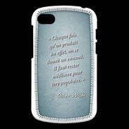 Coque Blackberry Q10 Chaque fois Turquoise Citation Oscar Wilde