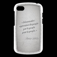 Coque Blackberry Q10 Démocratie Gris Citation Oscar Wilde