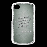 Coque Blackberry Q10 Démocratie Vert Citation Oscar Wilde