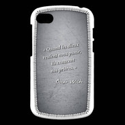 Coque Blackberry Q10 Dieux prières Noir Citation Oscar Wilde