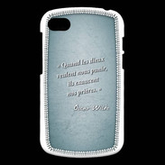 Coque Blackberry Q10 Dieux prières Turquoise Citation Oscar Wilde