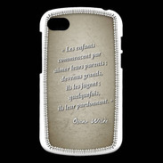 Coque Blackberry Q10 Enfants parents Sepia Citation Oscar Wilde
