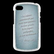 Coque Blackberry Q10 Enfants parents Turquoise Citation Oscar Wilde