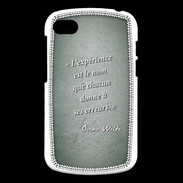 Coque Blackberry Q10 Expérience Vert Citation Oscar Wilde