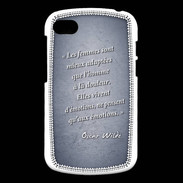 Coque Blackberry Q10 Femmes émotions Bleu Citation Oscar Wilde