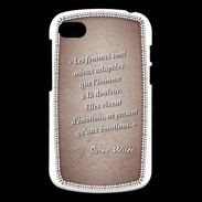 Coque Blackberry Q10 Femmes émotions Rouge Citation Oscar Wilde