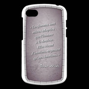 Coque Blackberry Q10 Femmes émotions Violet Citation Oscar Wilde