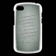 Coque Blackberry Q10 Femmes émotions Vert Citation Oscar Wilde