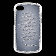Coque Blackberry Q10 Homme animal Bleu Citation Oscar Wilde