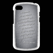 Coque Blackberry Q10 Homme animal Noir Citation Oscar Wilde