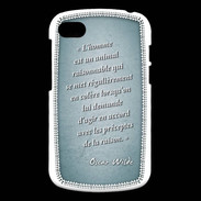 Coque Blackberry Q10 Homme animal Turquoise Citation Oscar Wilde
