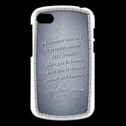 Coque Blackberry Q10 Homme veut Bleu Citation Oscar Wilde