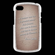 Coque Blackberry Q10 Homme veut Rouge Citation Oscar Wilde