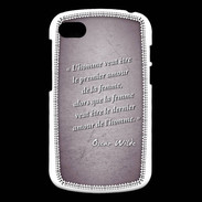 Coque Blackberry Q10 Homme veut Violet Citation Oscar Wilde