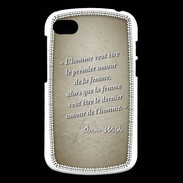 Coque Blackberry Q10 Homme veut Sepia Citation Oscar Wilde