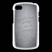 Coque Blackberry Q10 Brave Noir Citation Oscar Wilde