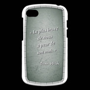 Coque Blackberry Q10 Brave Vert Citation Oscar Wilde