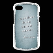 Coque Blackberry Q10 Brave Turquoise Citation Oscar Wilde